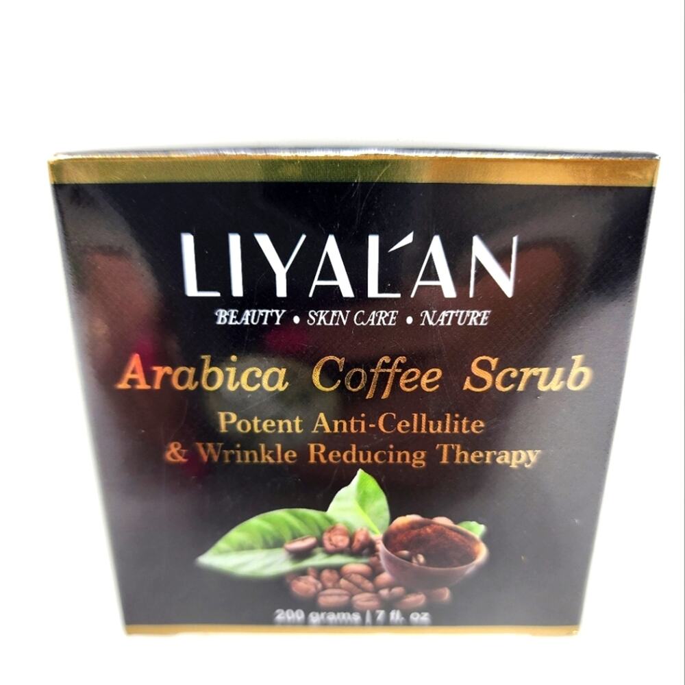 Liyalan Beauty Face Coffee Scrub‎ Anti- Cellulite & Wrinkle Reducing New Sealed